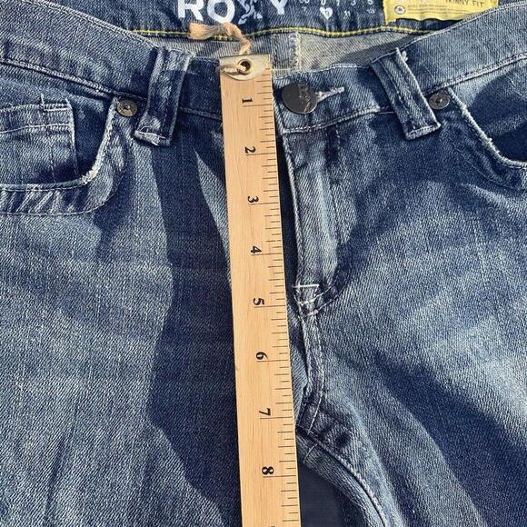 Roxy Womens Juniors Low Rise Medium Wash Gold Coast Skinny Fit Size 9 - Picture 9 of 10